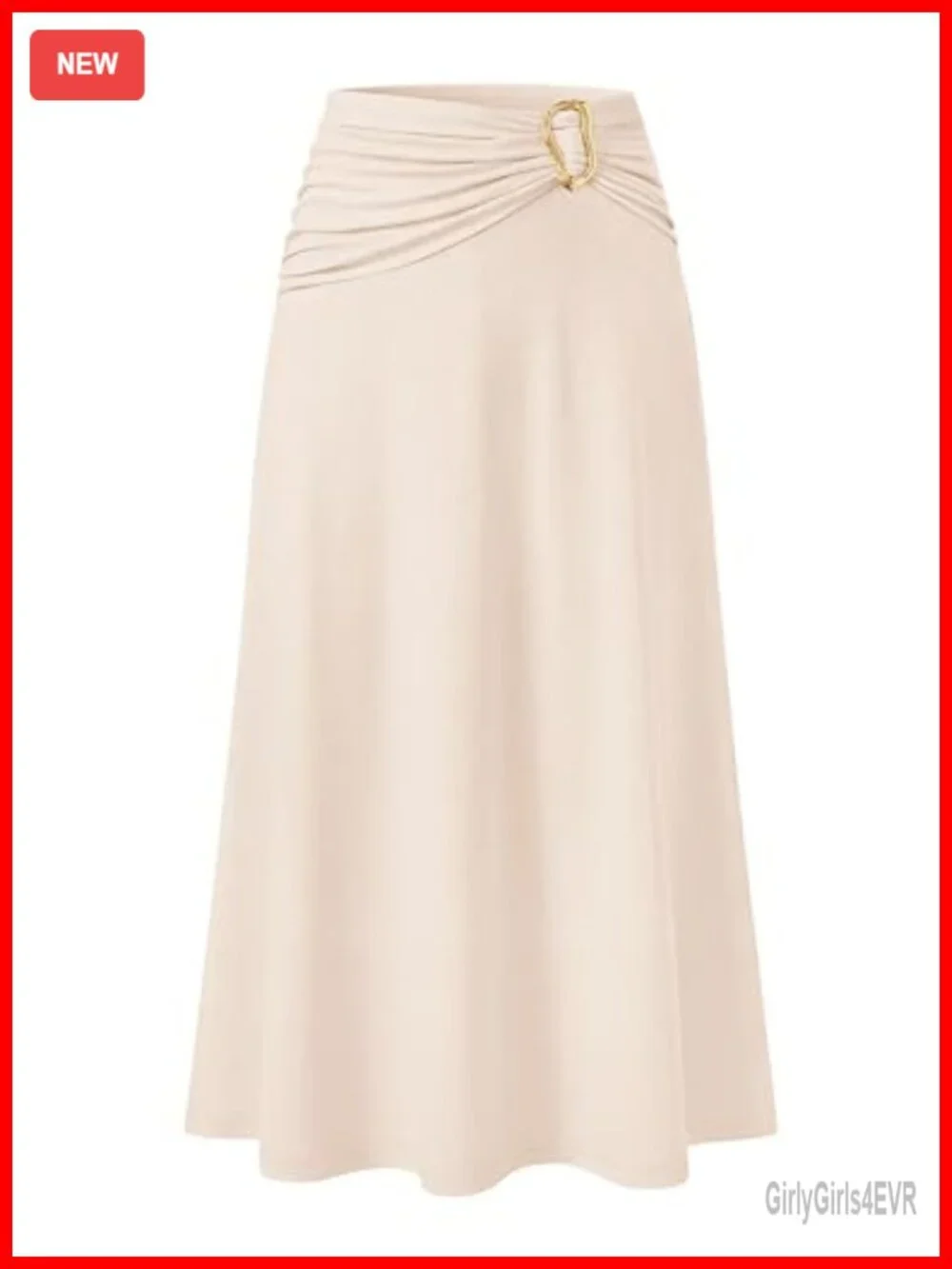 High Waist A-Line Knit Maxi Skirt Viscose Elastane Women